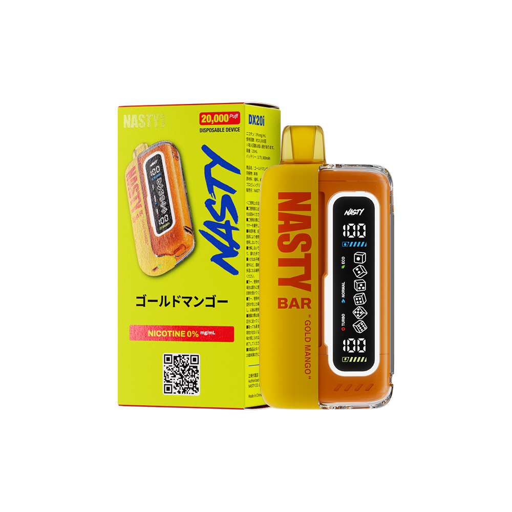 NASTY BAR 20000 ゴールドマンゴー｜シーシャベイプノンニコチンVAPE