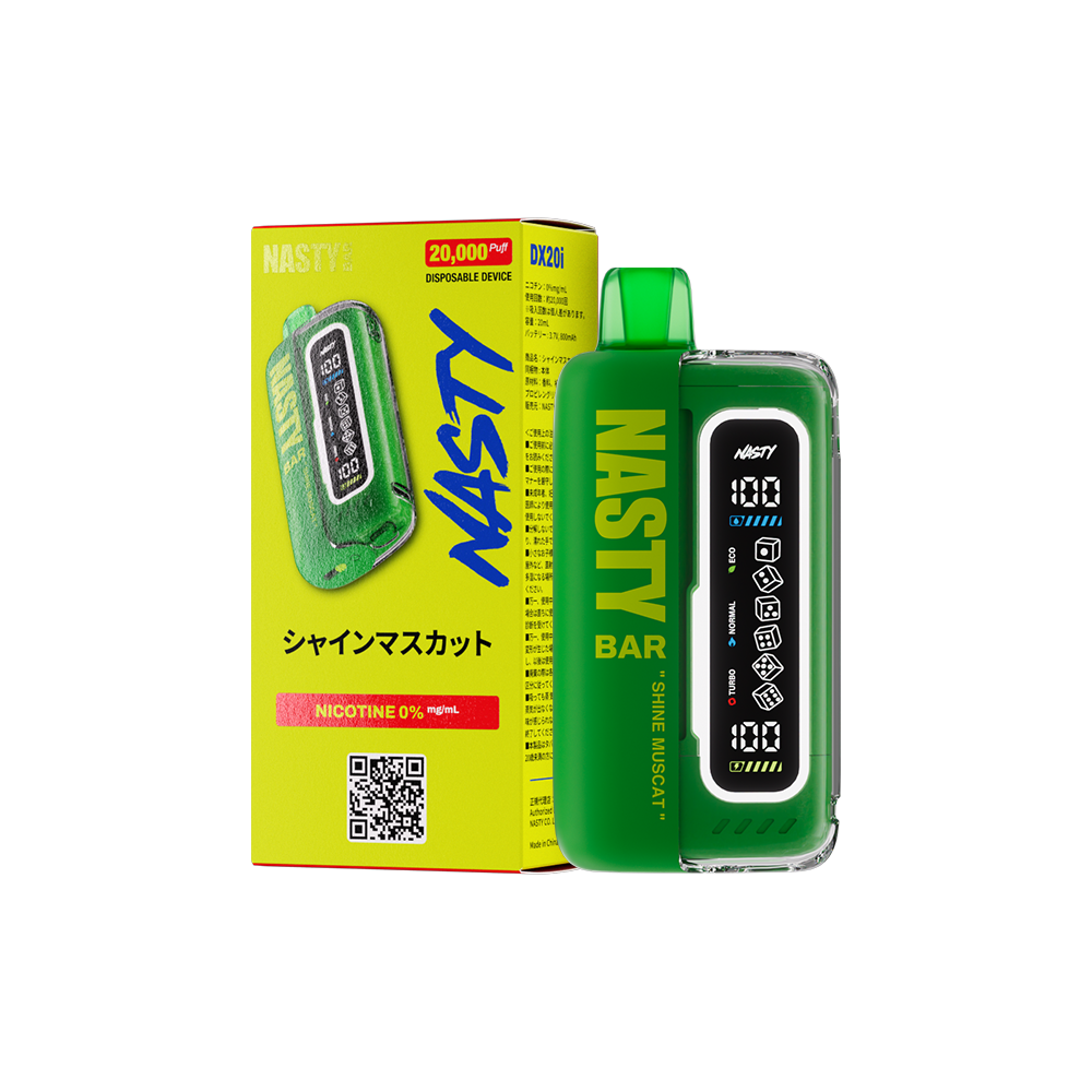 NASTY BAR 20000 シャインマスカット｜ノンニコチンVAPE｜NASTY JAPAN
